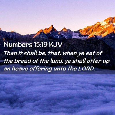 Numbers 15:19 KJV Free Bible Images