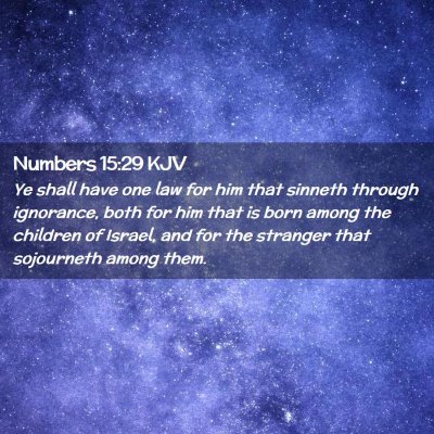 Numbers 15:29 KJV Free Bible Images