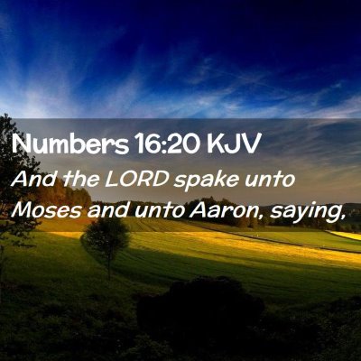 Numbers 16:20 KJV Free Bible Images