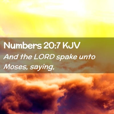 Numbers 20:7 KJV Free Bible Images