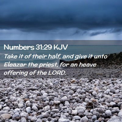 Numbers 31:29 KJV Free Bible Images