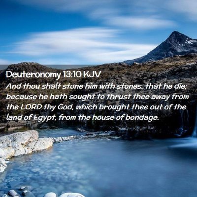 Deuteronomy 13:10 KJV Free Bible Images