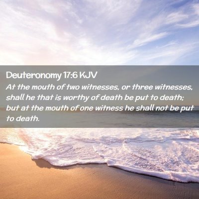Deuteronomy 17:6 KJV Free Bible Images