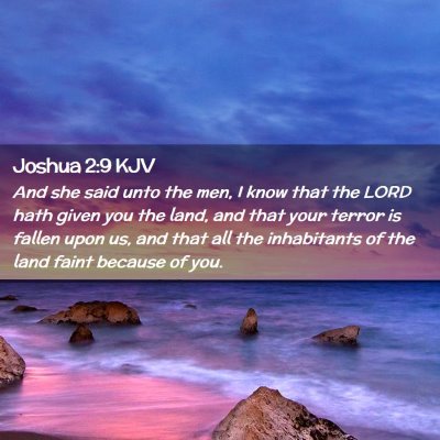 Joshua 2:9 KJV Free Bible Images