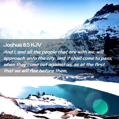 Joshua 8:5 KJV Free Bible Images