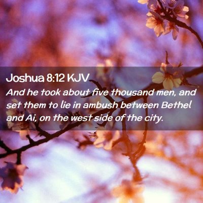 Joshua 8:12 KJV Free Bible Images