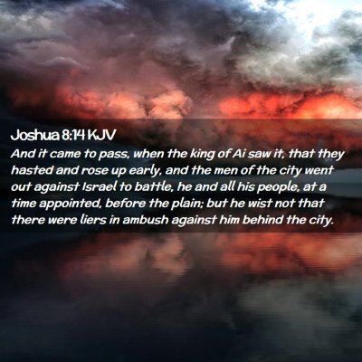 Joshua 8:14 KJV Free Bible Images