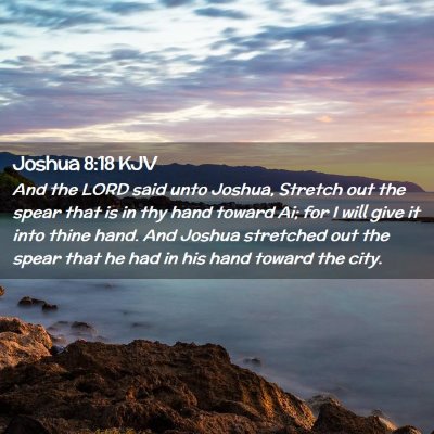 Joshua 8:18 KJV Free Bible Images