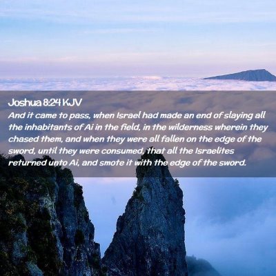 Joshua 8:24 KJV Free Bible Images