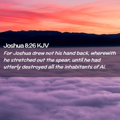 Joshua 8:26 KJV Free Bible Images