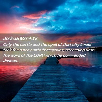 Joshua 8:27 KJV Free Bible Images