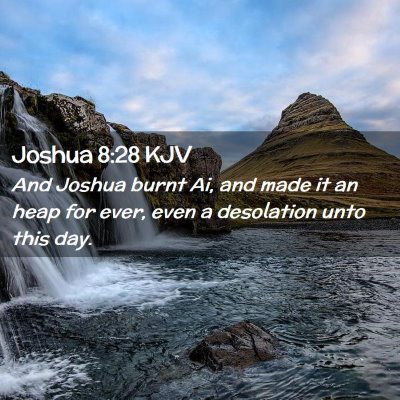 Joshua 8:28 KJV Free Bible Images
