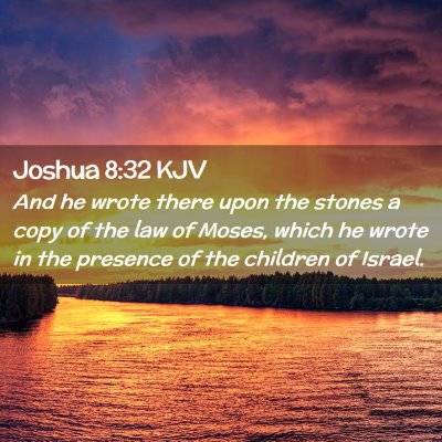 Joshua 8:32 KJV Free Bible Images