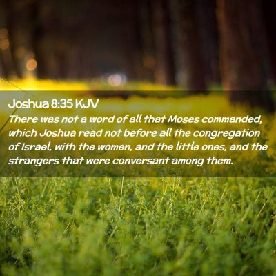 Joshua 8:35 KJV Free Bible Images