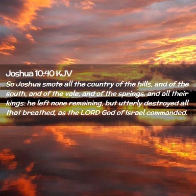 Joshua 10:40 KJV Free Bible Images