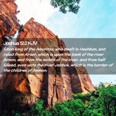 Joshua 12:2 KJV Free Bible Images