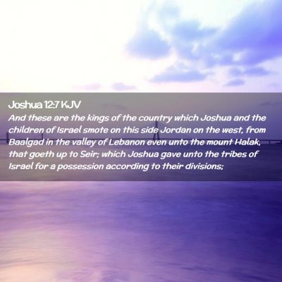 Joshua 12:7 KJV Free Bible Images