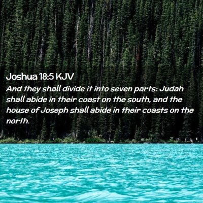 Joshua 18:5 KJV Free Bible Images