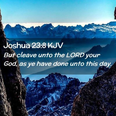 Joshua 23:8 KJV Free Bible Images