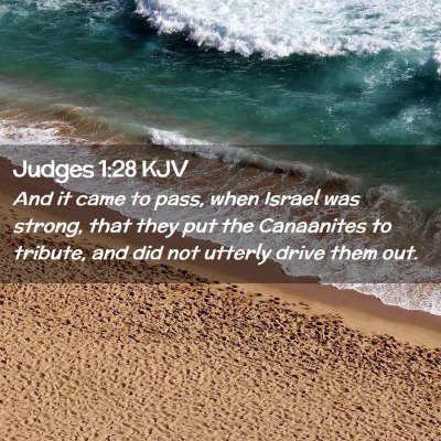 Judges 1:28 KJV Free Bible Images