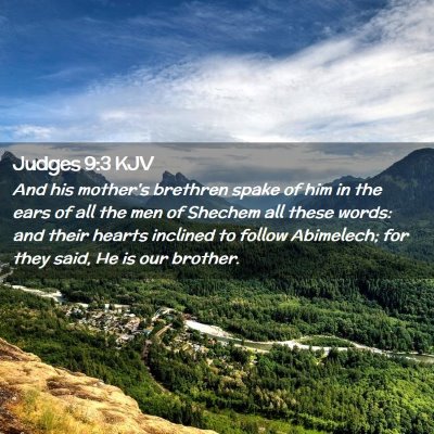 Judges 9:3 KJV Free Bible Images
