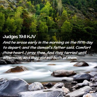 Judges 19:8 KJV Free Bible Images
