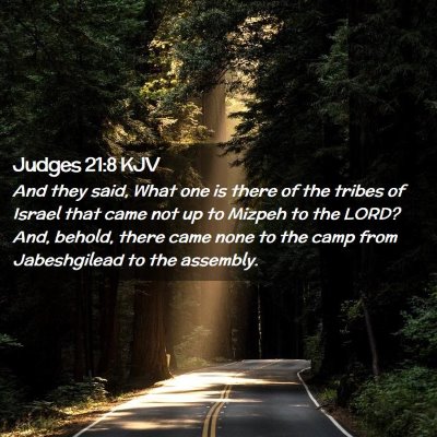Judges 21:8 KJV Free Bible Images