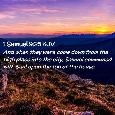1 Samuel 9:25 KJV Free Bible Images