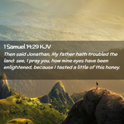1 Samuel 14:29 KJV Free Bible Images