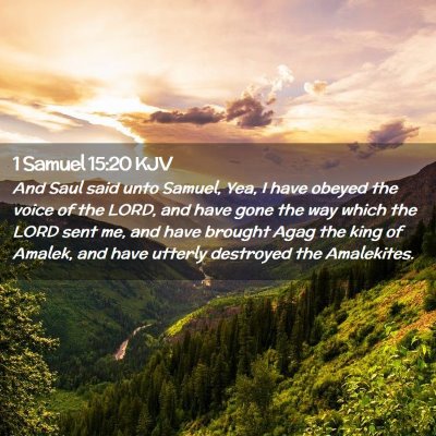 1 Samuel 15:20 KJV Free Bible Images