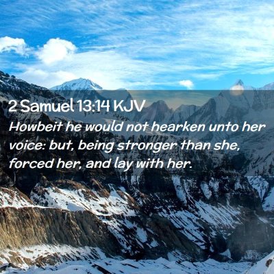 2 Samuel 13:14 KJV Free Bible Images