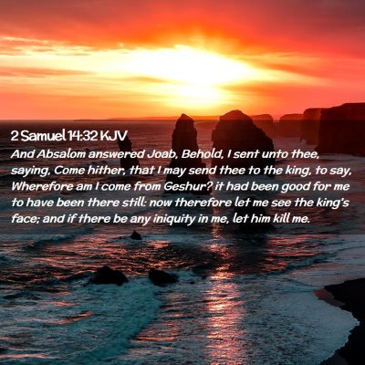 2 Samuel 14:32 KJV Free Bible Images