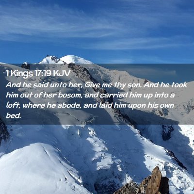 1 Kings 17:19 KJV Free Bible Images