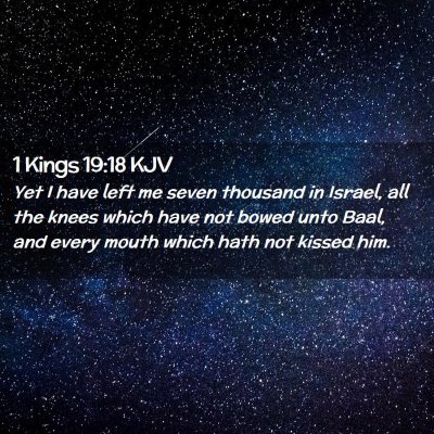 1 Kings 19:18 KJV Free Bible Images