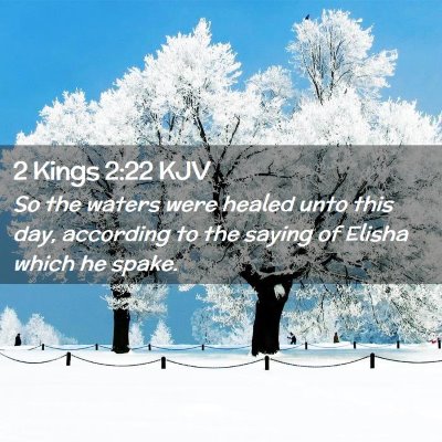 2 Kings 2:22 KJV Free Bible Images