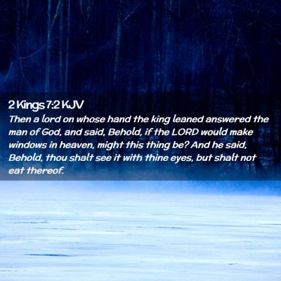 2 Kings 7:2 KJV Free Bible Images