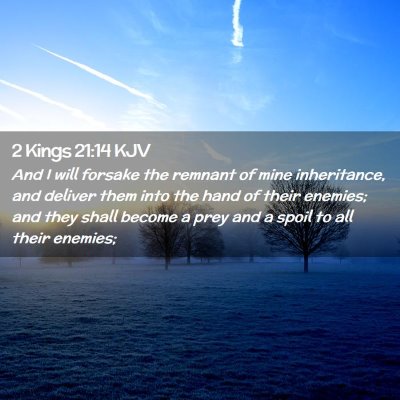 2 Kings 21:14 KJV Free Bible Images