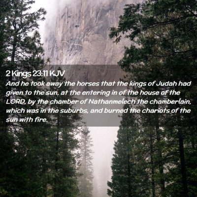 2 Kings 23:11 KJV Free Bible Images