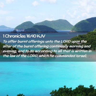 1 Chronicles 16:40 KJV Free Bible Images