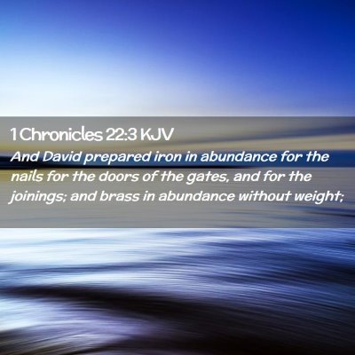 1 Chronicles 22:3 KJV Free Bible Images