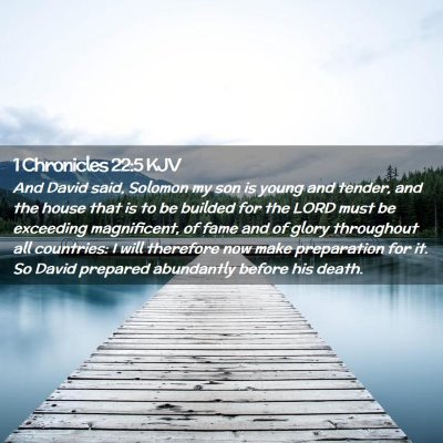 1 Chronicles 22:5 KJV Free Bible Images