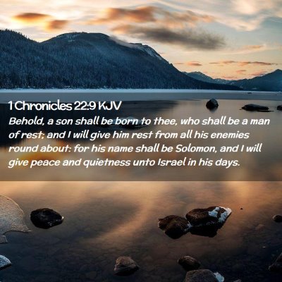 1 Chronicles 22:9 KJV Free Bible Images