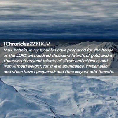 1 Chronicles 22:14 KJV Free Bible Images