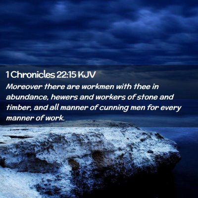 1 Chronicles 22:15 KJV Free Bible Images