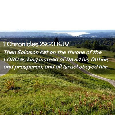 1 Chronicles 29:23 KJV Free Bible Images