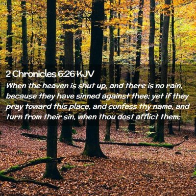 2 Chronicles 6:26 KJV Free Bible Images