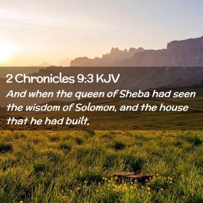 2 Chronicles 9:3 KJV Free Bible Images
