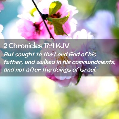 2 Chronicles 17:4 KJV Free Bible Images