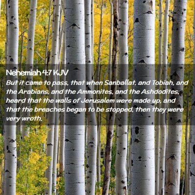 Nehemiah 4:7 KJV Free Bible Images