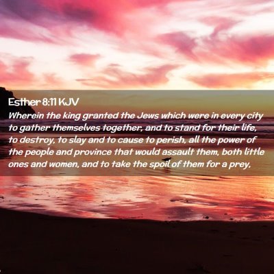 Esther 8:11 KJV Free Bible Images